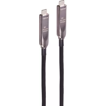 SHIVERPEAKS BS30-43215 cable híbrido USB-C 3.2 Gen 2, vídeo 8K, datos 10 Gbps, Power Delivery 60W, 12,5 m, negro