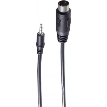 SHIVERPEAKS BS30822 cable de audio 1,5 m 3,5 mm a conector macho DIN de 5 pines negro