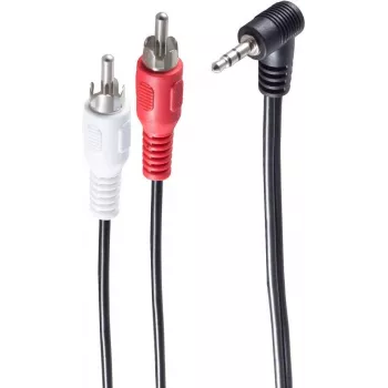 SHIVERPEAKS BS30842 cable de audio 1,5 m 3,5 mm a 2x conector macho RCA negro
