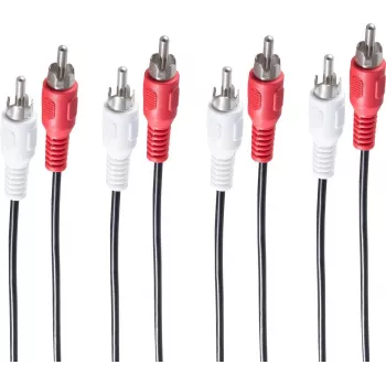 SHIVERPEAKS BS40112 Cable de audio RCA de 4 canales, 1,5 m, dorado, negro