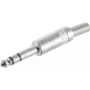 ShiverPeaks BS50200 conector macho jack 6,3 mm estéreo, 3 polos, metal, soldable, con protección antivuelco