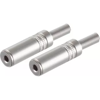 SHIVERPEAKS BS51210-M2 conector macho jack estéreo de 3,5 mm, acero inoxidable, conexión por soldadura, dorado
