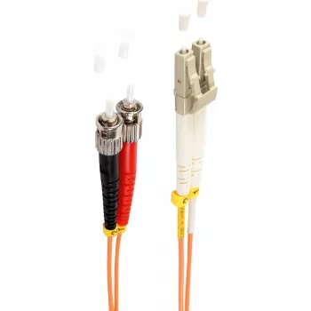 Cable de fibra óptica patch SHIVERPEAKS BS77950, 10 m, LC a ST OM2 dúplex, naranja