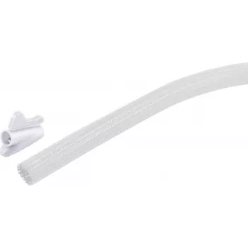 SHIVERPEAKS Set de canaletas flexibles para cables, 13 mm, blanco, 3,75 m (BS18-33376)