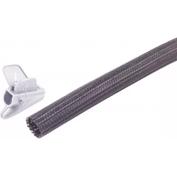 SHIVERPEAKS set de canaleta flexible para cables, 19 mm de diámetro, negro, 3,75 m de longitud total BS18-35375