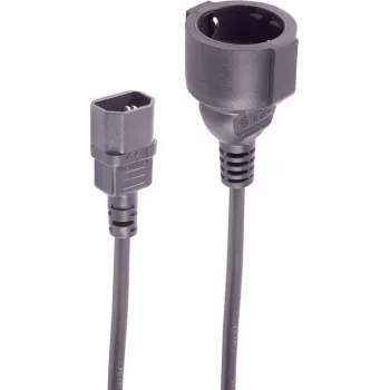SHIVERPEAKS Cable adaptador IEC C14, CEE 7/3, 1mm², UPS, 2m (BS09-07035)