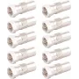 SHIVERPEAKS adaptador conector macho IEC a conector hembra F set de 10, 75 ohmios, niquelado BS85323-SET10