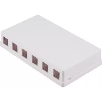SHIVERPEAKS caja de superficie Keystone, 6 puertos, blanco (BS08-10118)