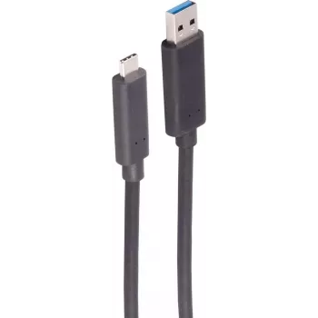SHIVERPEAKS Cable óptico activo de fibra óptica USB-A a USB-C, 20 m, 5 Gbps, USB 3.2 Gen 1, Negro BS30-38095