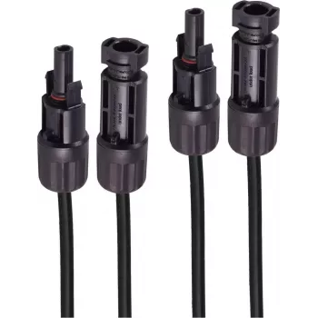 SHIVERPEAKS PV4 Set de cables de extensión, 4mm², pack de 2 Negro/Negro, 25m (BS02-32105)