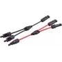 SHIVERPEAKS PV4 Set de cables adaptadores en T, 2 a 1, 4 mm², rojo/negro, 30 cm (BS02-21022)