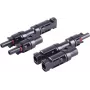 SHIVERPEAKS PV4 Set adaptador en T, derivación 2 a 1, IP68, 1500V DC, 30A, Negro (BS02-21012)
