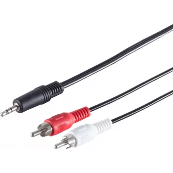 SHIVERPEAKS S-Conn cable de audio 3,5 mm a 2x RCA 2,5 m negro rojo blanco (30832-2.5)
