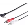 S/CONN maximum connectivity Cable de jack estéreo acodado de 3,5 mm a 2 RCA, 1,5 m 30842