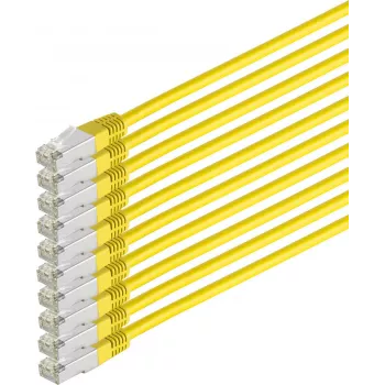 SHIVERPEAKS S/CONN maximum connectivity Cat 6 S/FTP PIMF set de cables patch libres de halógenos, 10x 1,0m, amarillo (75711-HY-SET-10)