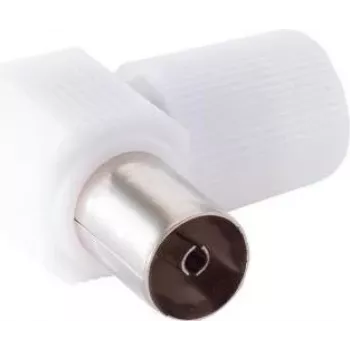 SHIVERPEAKS S/CONN maximum connectivity acoplador coaxial en ángulo conector macho F a conector hembra F 75 ohmios latón niquelado plata (82023)