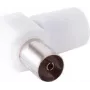SHIVERPEAKS S/CONN maximum connectivity acoplador coaxial en ángulo conector macho F a conector hembra F 75 ohmios latón niquelado plata (82023)