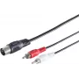 SHIVERPEAKS S/CONN maximum connectivity cable adaptador de audio conector macho DIN 5 pines a 2 conectores macho RCA, 1,5 m, negro 10302