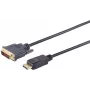 SHIVERPEAKS S/CONN maximum connectivity cable DisplayPort a DVI-D, conector macho DP de 20 pines a conector macho DVI-D 24+1, contactos dorados, 7,5 m, negro 77497-1