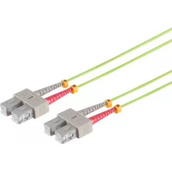 SHIVERPEAKS S/CONN maximum connectivity Cable de parcheo de fibra óptica dúplex SC/SC 50/125 µm OM5 verde lima 5,0 m (07-510515)
