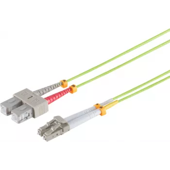 SHIVERPEAKS S/CONN maximum connectivity Cable de parcheo de fibra óptica OM5 LC/SC dúplex multimodo, 50/125 µm, verde lima, 5 m 07-530515