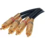 SHIVERPEAKS S/CONN maximum connectivity Cable de audio RCA, 2 conectores macho RCA a 2 conectores macho RCA, conectores metálicos dorados, 2,5 m, negro 40224