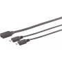 SHIVERPEAKS S/CONN maximum connectivity Cable adaptador en Y con conector hembra USB-C a 2 conectores macho USB Micro-B, USB 2.0, 0,3m, negro 13-20021