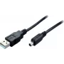 SHIVERPEAKS Cable Mini USB 2.0, conector macho USB-A a conector macho Mini USB-B, 1,0 m, negro 11004995