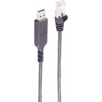 Shiverpeaks Cable adaptador USB-A a RJ45 Gigabit Ethernet, 15m, negro BS13-52085