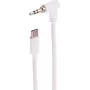 SHIVERPEAKS Cable de audio USB-C, conector acodado de 3,5mm, TRS, blanco, 1,2m (BS14-06126)