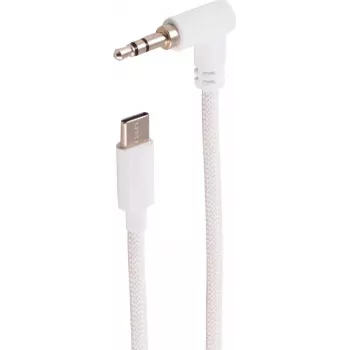 SHIVERPEAKS cable de audio USB-C a 3,5 mm en ángulo, TRS, blanco, 3 m BS14-06046