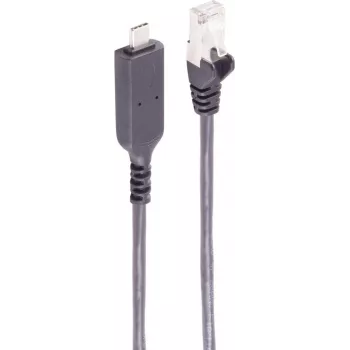 SHIVERPEAKS cable adaptador USB-C a RJ45 Gigabit Ethernet, 2m, negro BS13-51035