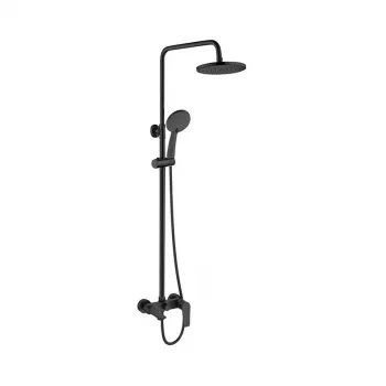 Conjunto de ducha Dokos W monomando de bañera negro
