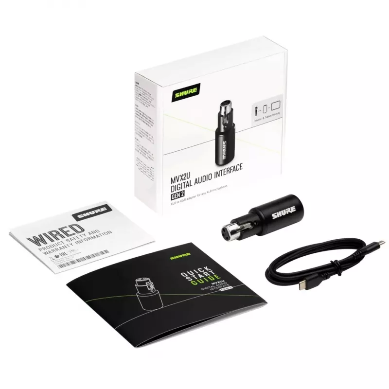Shure MVX2UG2 Interfaz de audio digital XLR a USB