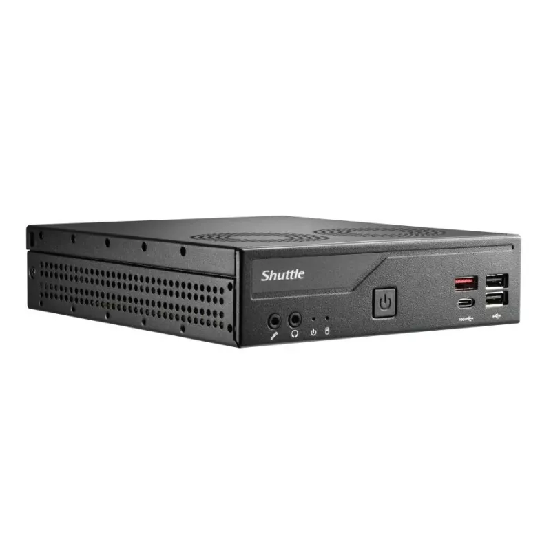 Shuttle DH810S Slim PC Barebone, S1851 (Intel H810), DDR5, DisplayPort, HDMI, M.2, GbE LAN, 8x USB, COM