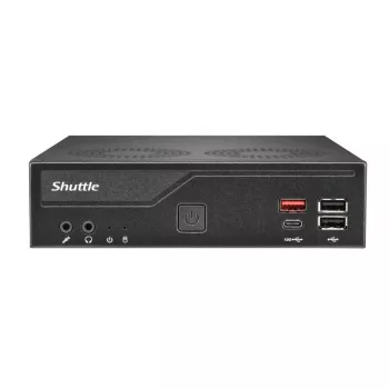 Shuttle DH810S Slim PC Barebone, S1851 (Intel H810), DDR5, DisplayPort, HDMI, M.2, GbE LAN, 8x USB, COM