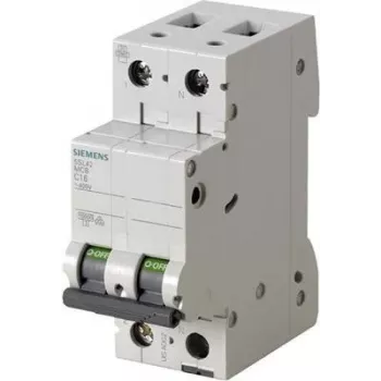 Siemens 5SL4516-6 Interruptor automático magnetotérmico bipolar 16 A Curva C, 230/400 V AC, 6 kA