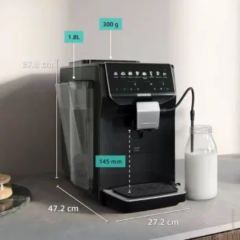Siemens EQ500 iAroma TP553E07 Cafetera superautomática, Negro Piano