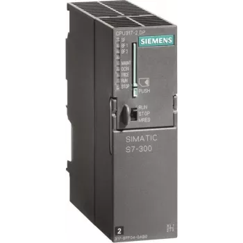 Siemens SIMATIC S7-300 CPU 317-2 DP, 1 MB memoria de trabajo, interfaces MPI/DP y PROFIBUS DP, 24V DC, montaje en carril DIN 6ES73172AK140AB0