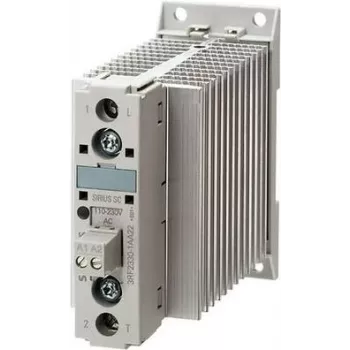 Siemens SIRIUS 3RF23 contactor de semiconductores, 1 fase, 30 A, 48-460 V AC, control 24 V DC, conmutación por cruce por cero, bornes de tornillo, carril DIN 3RF2330-1AA04