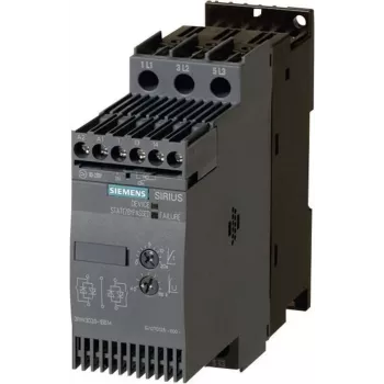 Siemens SIRIUS 3RW3028-1BB14 Arrancador suave, 18,5 kW a 400 V, 38 A, 200-460 V AC, control 24 V AC