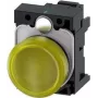 Siemens SIRIUS ACT 3SU1102-6AA30-3AA0 Piloto indicador LED amarillo, 24V AC/DC, 22mm