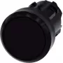Siemens SIRIUS ACT accionamiento de pulsador plano, negro, anillo frontal de plástico, 22mm, 3SU1000-0AA10-0AA0
