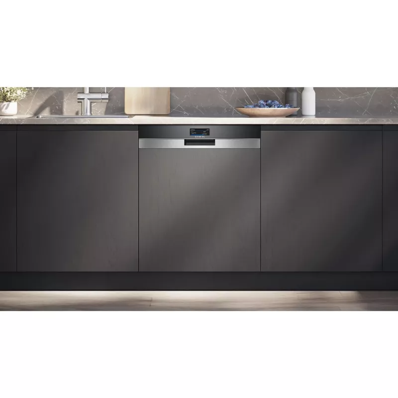 SIEMENS SN57TS00CE iQ700 Lavavajillas totalmente integrado (acero inoxidable cepillado/negro, 60 cm, Home Connect)
