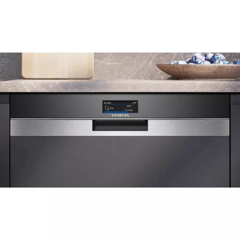 SIEMENS SN57TS00CE iQ700 Lavavajillas totalmente integrado (acero inoxidable cepillado/negro, 60 cm, Home Connect)