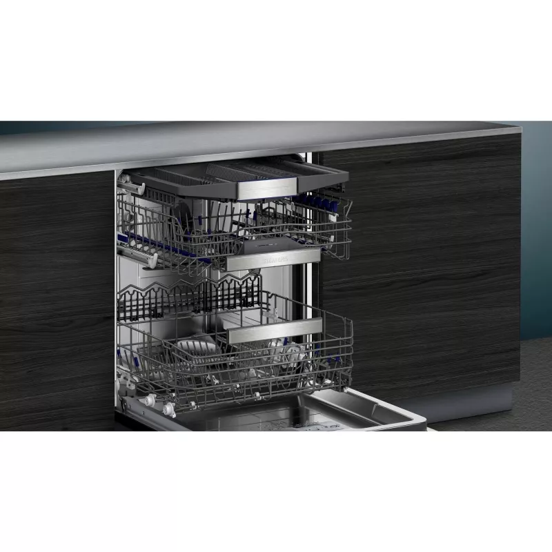 SIEMENS SN57TS00CE iQ700 Lavavajillas totalmente integrado (acero inoxidable cepillado/negro, 60 cm, Home Connect)