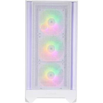 SILENTWARE Flow 110 ARGB White carcasa semitorre con cristal templado