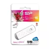Memoria flash USB Silicon Power 16GB USB 2.0, diseño retráctil sin tapa, blanca