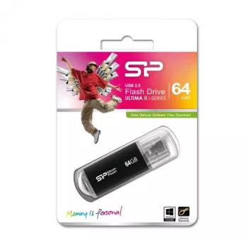 Silicon Power Ultima II i-Series memoria USB 64GB, negro (SP064GBUF2M01V1K)