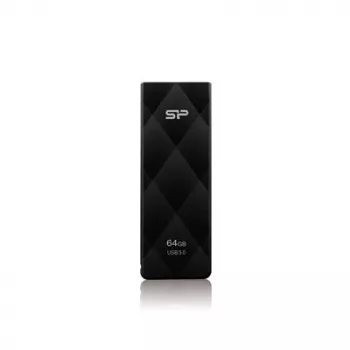 Silicon Power Blaze B20 64GB Memoria flash USB 3.2 Gen 1, USB-A retráctil, Negra